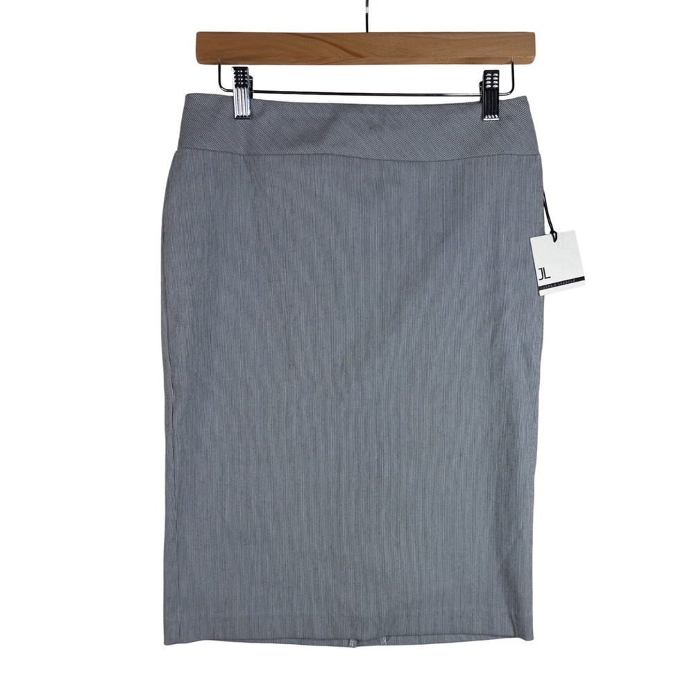 New Jules & Leopold Pencil Skirt Gray/White Pinstripe‎ Women's Size Small